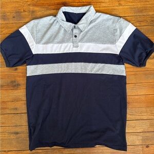 Navy, White, and Gray Polo